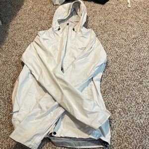 white north face wind breaker size xs